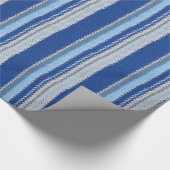 Geschenkkarton - Crochet in blauen Streifen Geschenkpapier (Ecke)
