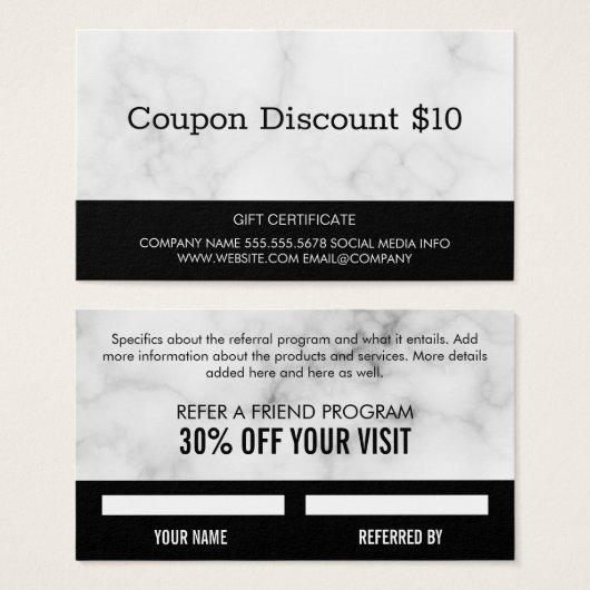 Geschenkkarton | Gutscheincode (Vorne & Hinten)