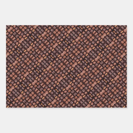 Geschenkkarton mit Schokolade Geschenkpapier Set (Vorderseite 3)