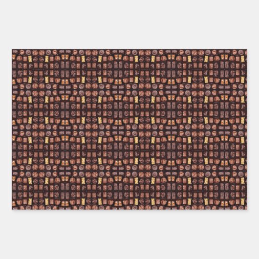 Geschenkkarton mit Schokolade Geschenkpapier Set (Vorderseite 2)