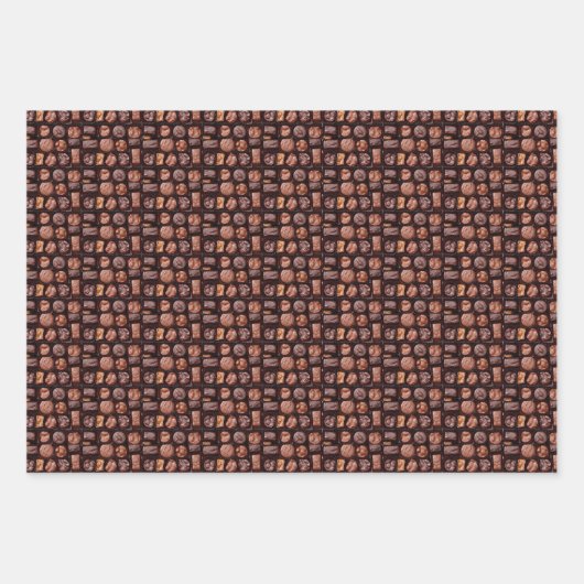 Geschenkkarton mit Schokolade Geschenkpapier Set (Vorderseite)