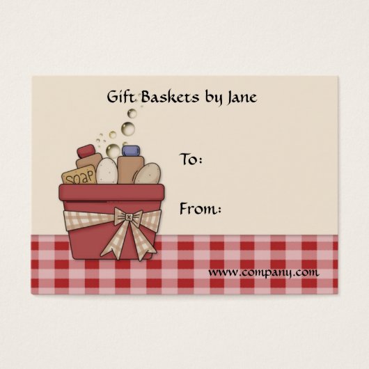 Geschenkkörbchen Tag Business Card (Vorderseite)