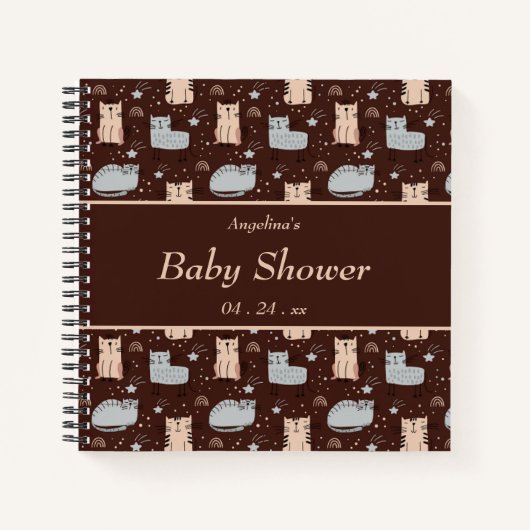 Geschenkliste für Cat Boho Muster Notizblock (Vorderseite)