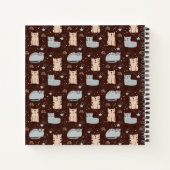 Geschenkliste für Cat Boho Muster Notizblock (Rückseite)