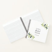 Geschenkliste für moderne grüne Olive Branch-Braut Notizblock (Innenseite)