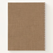 Geschenkliste für rustikales Brautparty Burlap Lig Notizbuch (Rückseite)