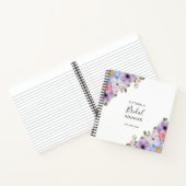 Geschenkliste mit farbenfrohen Blumenrahmen-Brautp Notizblock (Innenseite)