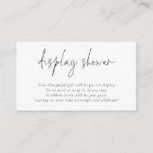 Geschenkmarke auf der Rückseite Bridal-Dusche anze Begleitkarte (Vorderseite)