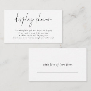 Geschenkmarke auf der Rückseite Bridal-Dusche anze Begleitkarte