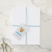 Geschenkmarke "Blauer Bär" Geschenkanhänger (Mit Garn)