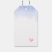 Geschenkmarke "Danke" für die Babydusche. Geschenkanhänger (Rückseite)