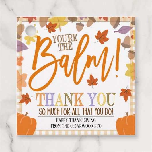 Geschenkmarke für Herbstwertungen Geschenkanhänger (Vorderseite)