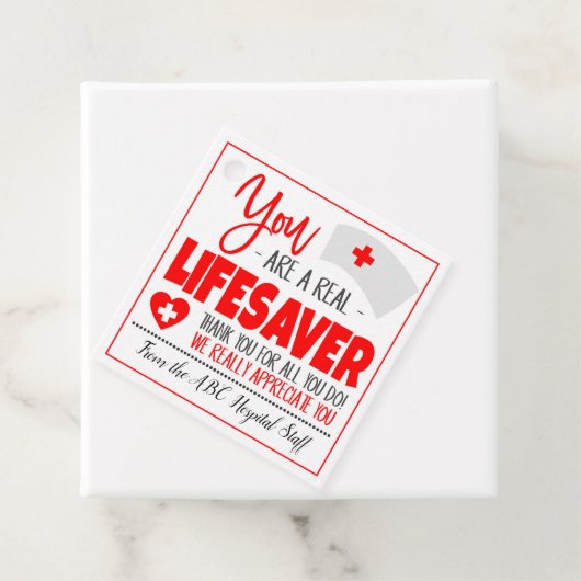 Geschenkmarke für Krankenpflege Geschenkanhänger (Beispiel)