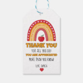 Geschenkmarke für Lehrer - Danke, Rainbow Design Geschenkanhänger (Rückseite)