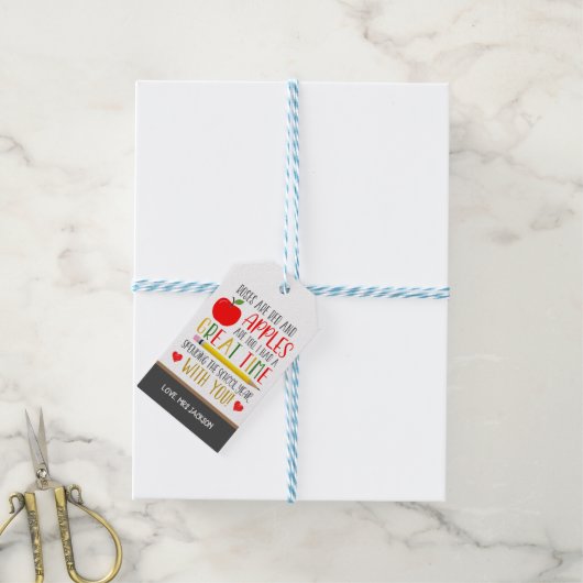 Geschenkmarke für Lehrer Geschenkanhänger (Mit Garn)