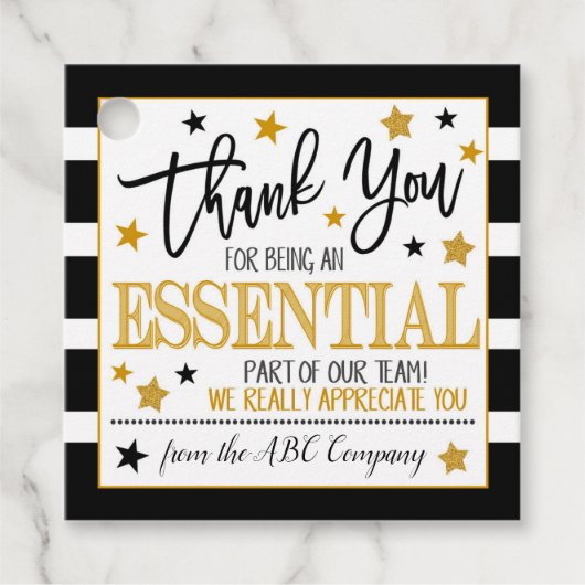 Geschenkmarke für Mitarbeiter Geschenkanhänger (Vorderseite)