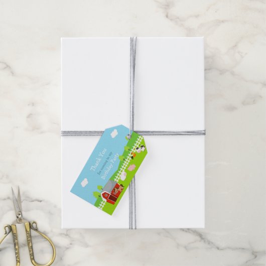 Geschenkmarke für niedliche Landtiere Geschenkanhänger (Mit Garn)