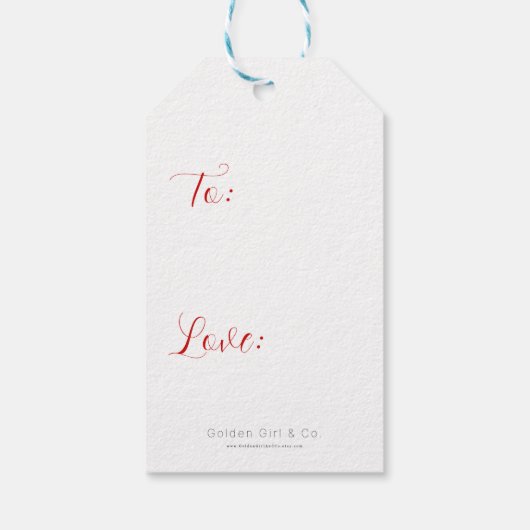 Geschenkmarke Geschenkanhänger (Rückseite)