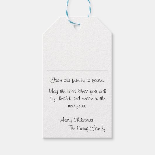 Geschenkmarke Geschenkanhänger (Vorderseite)