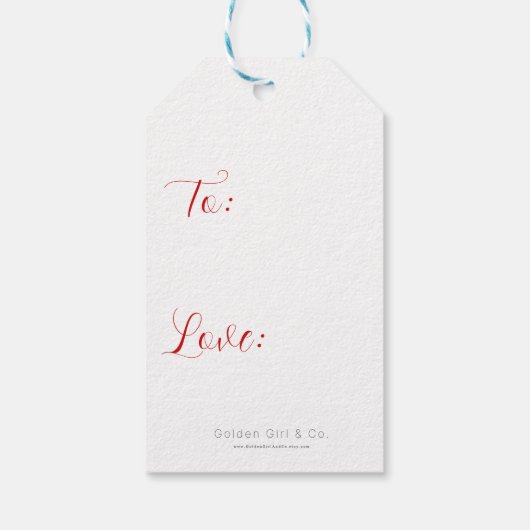 Geschenkmarke Geschenkanhänger (Rückseite)