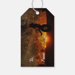 Geschenkmarke "Kind in Reifenschwung" Geschenkanhänger