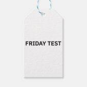 Geschenkmarke mit blauem und weißem Twine Geschenkanhänger (Vorderseite)