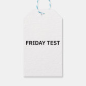 Geschenkmarke mit blauem und weißem Twine Geschenkanhänger (Rückseite)