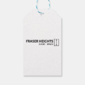 Geschenkmarke mit blauer und weißer Zeichenkette Geschenkanhänger (Rückseite)