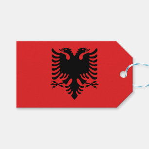 Geschenkmarke mit der Flagge Albaniens Geschenkanhänger