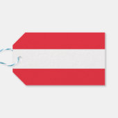 Geschenkmarke mit der Flagge Österreichs Geschenkanhänger (Rückseite Horizontal)