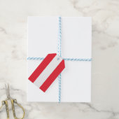 Geschenkmarke mit der Flagge Österreichs Geschenkanhänger (Mit Garn)