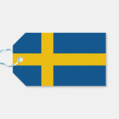 Geschenkmarke mit der Flagge Schwedens Geschenkanhänger (Rückseite Horizontal)