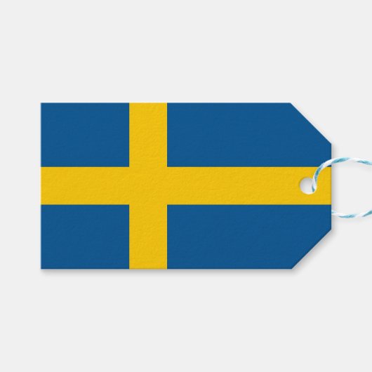 Geschenkmarke mit der Flagge Schwedens Geschenkanhänger (Vorderseite (Horizontal))