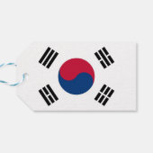 Geschenkmarke mit der Flagge Südkoreas Geschenkanhänger (Rückseite Horizontal)