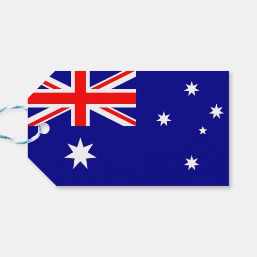 Geschenkmarke mit Flagge Australiens Geschenkanhänger (Rückseite Horizontal)