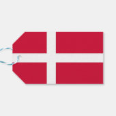 Geschenkmarke mit Flagge Dänemarks Geschenkanhänger (Rückseite Horizontal)