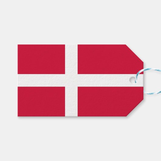 Geschenkmarke mit Flagge Dänemarks Geschenkanhänger (Vorderseite (Horizontal))