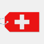 Geschenkmarke mit Flagge der Schweiz Geschenkanhänger (Rückseite Horizontal)