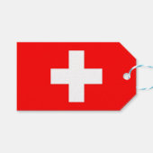 Geschenkmarke mit Flagge der Schweiz Geschenkanhänger (Vorderseite (Horizontal))