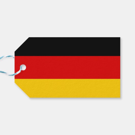 Geschenkmarke mit Flagge Deutschlands Geschenkanhänger (Rückseite Horizontal)
