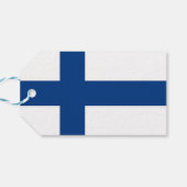 Geschenkmarke mit Flagge Finnlands Geschenkanhänger (Rückseite Horizontal)