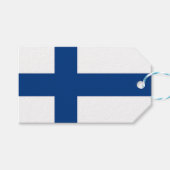 Geschenkmarke mit Flagge Finnlands Geschenkanhänger (Vorderseite (Horizontal))