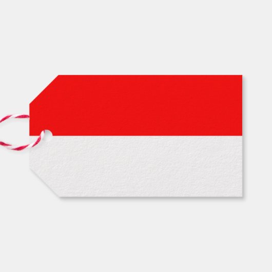 Geschenkmarke mit Flagge Indonesiens Geschenkanhänger (Rückseite Horizontal)