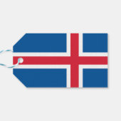 Geschenkmarke mit Flagge Islands Geschenkanhänger (Rückseite Horizontal)