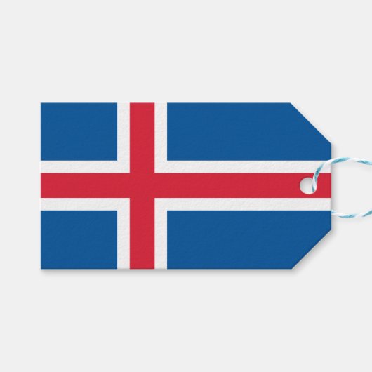 Geschenkmarke mit Flagge Islands Geschenkanhänger (Vorderseite (Horizontal))