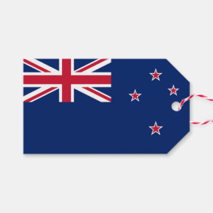 Geschenkmarke mit Flagge Neuseelands Geschenkanhänger