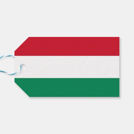 Geschenkmarke mit Flagge Ungarns Geschenkanhänger (Rückseite Horizontal)