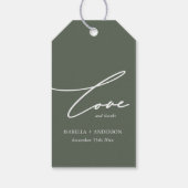 Geschenkmarke "Sage Green and White Gastgeschenk H Geschenkanhänger (Rückseite)