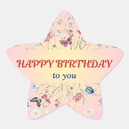 Geschenkmarke Stern-Aufkleber (Vorderseite)