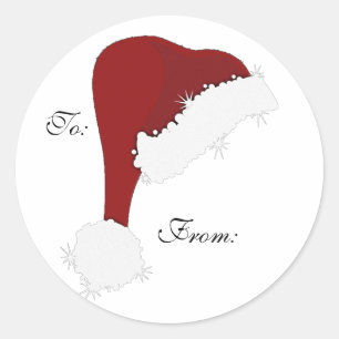 Geschenkmarken des Weihnachtsmanns Runder Aufkleber